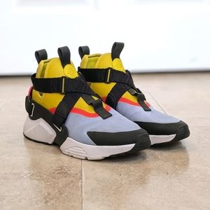 Nike Air Huarache City Shoes Blue Yellow